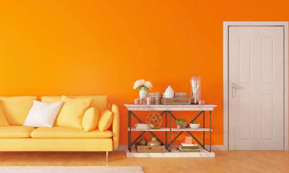 Orange And Yellow Living Room Idea